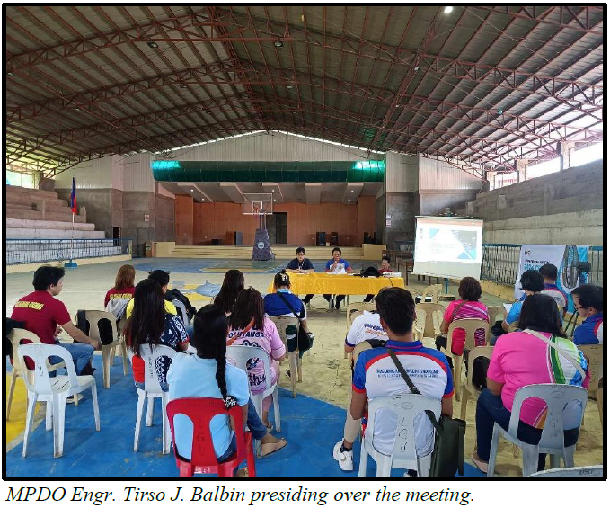 MPDO Engr. Tirso J. Balbin presiding over the meeting