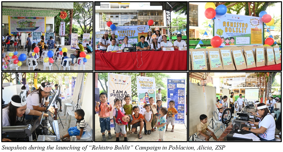 Snaphots during the launching of "Rehistro Bulilit" campaign in Poblacion, Alicia, ZSP