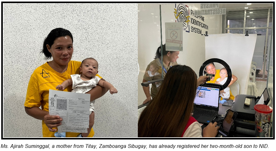 Ms. Ajirah Suminggal, a mother from Titay, Zamboanga Sibugay, has already registered her two-month-old son to NID.