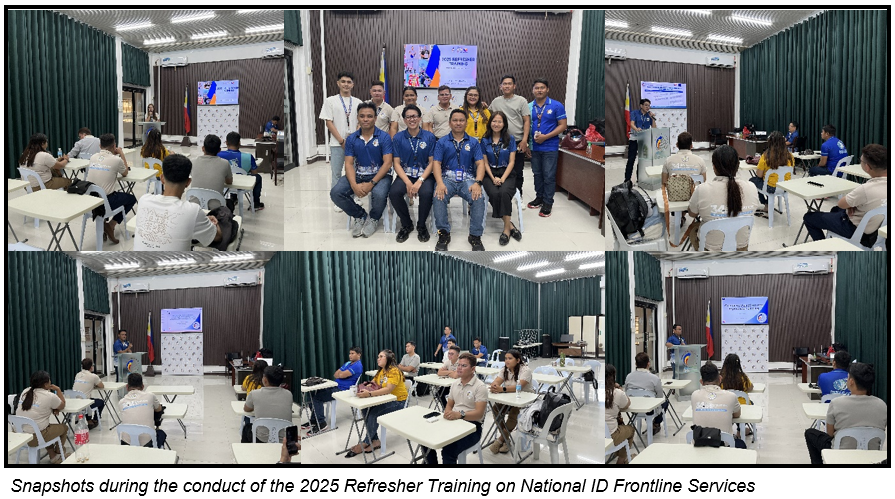 Snapshots during the conduct of the 2025 Refresher Training on National ID Frontline Services