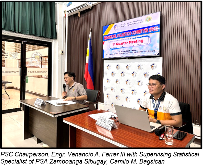 PSC Chairperson, Engr. Venancio A. Ferrer III with Supervising Statistical Specialist of PSA Zamboanga Sibugay, Camilo M. Bagsican