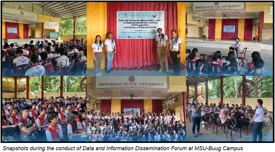 Snapshots during the conduct of Data and Information Dissemination Forum at MSU-Buug Campus