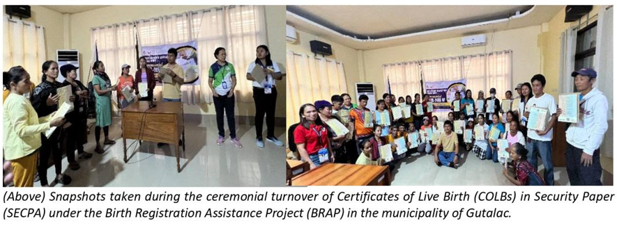 PSO Awards SECPA to 78 Beneficiaries in Gutalac, Strengthening Civil Registration Access