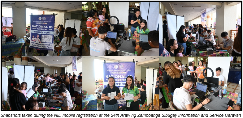 Snapshots taken during the National ID mobile registration at the 24th Araw ng Zamboanga Sibugay Information and Service Caravan