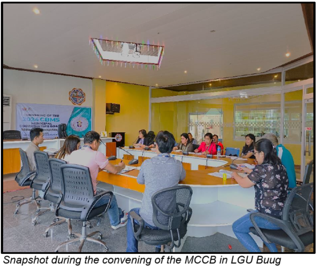 Snapshot during the convening of the MCCB in LGU Buug