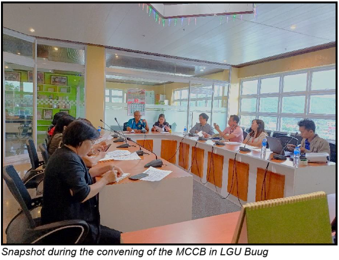 Snapshot during the convening of the MCCB in LGU Buug