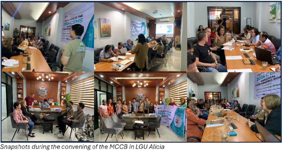 Snapshots during the convening of the MCCB in LGU Alicia