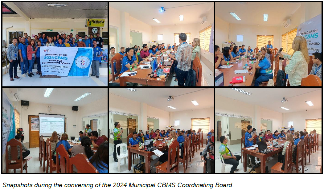 Snapshots during the convening of the 2024 Municipal CBMS Coordinating Board