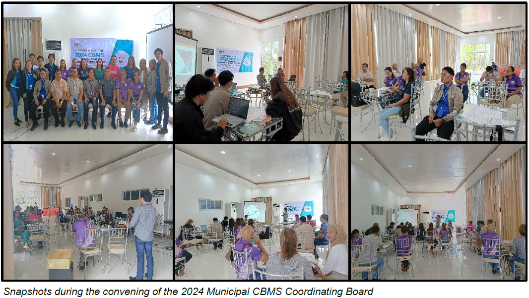 Snapshots during the convening of the 2024 Municipal CBMS Coordinating Board