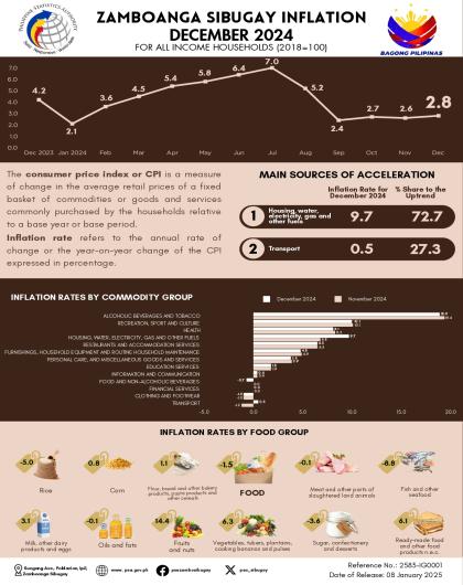 Zamboanga Sibugay Inflation December 2024 for All Income Households (2018=100)