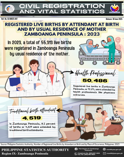 Registered Live Births by Attendant at Birth and by Usual Residence of Mother, ZAMPEN 2023