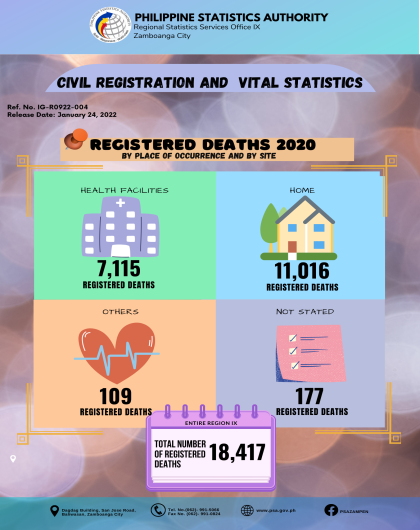 Registered Deaths 2020 by Place of Occurence and by Site