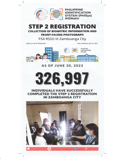 Step 2 Registration PSA RSSO IX Zamboanga City as of June 30, 2022